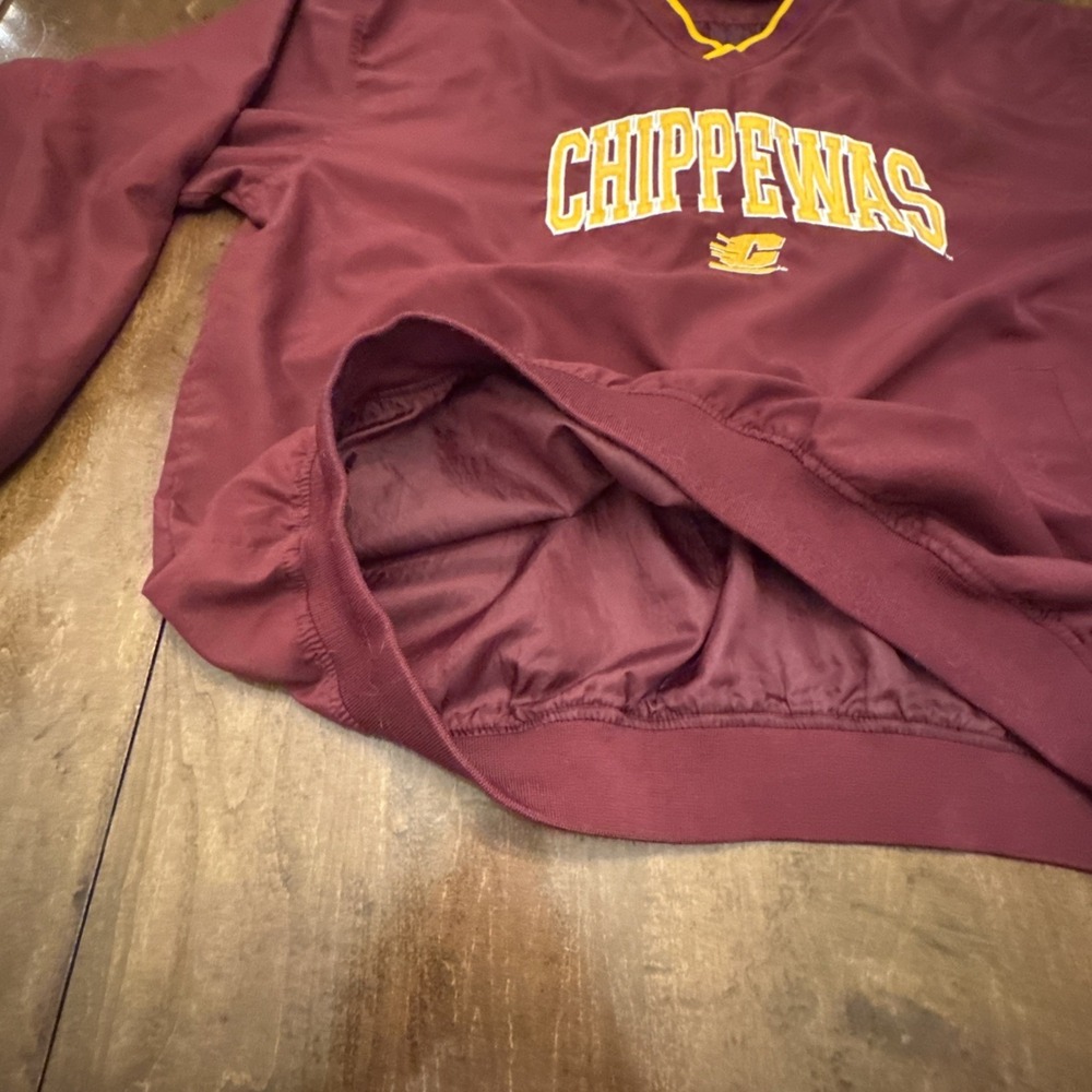 Central Michigan Chippewas NCAA Vintage Pullover Windbreaker Jacket Large - Picture 8 of 9